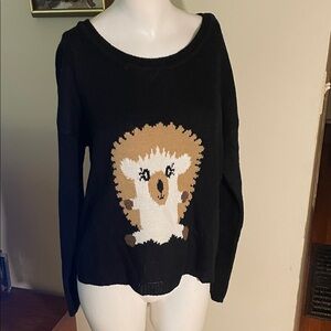 Delia’s Knit Black Hedgehog Sweater